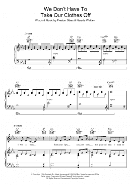 page one of We Don't Have To Take Our Clothes Off (Piano, Vocal & Guitar Chords)