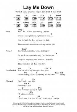 page one of Lay Me Down (Guitar Chords/Lyrics)