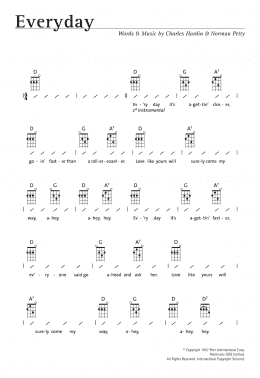 page one of Everyday (Ukulele Chords/Lyrics)