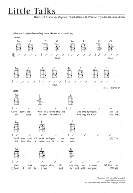 page one of Little Talks (Ukulele Chords/Lyrics)