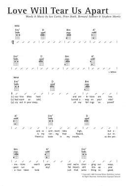 page one of Love Will Tear Us Apart (Ukulele Chords/Lyrics)