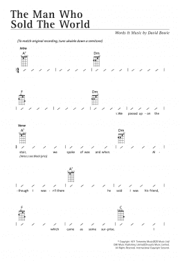 page one of The Man Who Sold The World (Ukulele Chords/Lyrics)