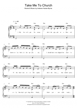 page one of Take Me To Church (Easy Piano)