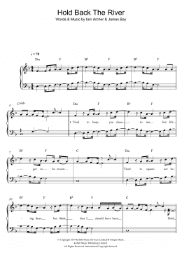 page one of Hold Back The River (Easy Piano)