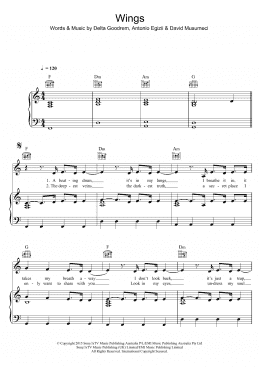 page one of Wings (Piano, Vocal & Guitar Chords)