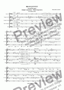 page one of Brass Quintet - 2nd mvmt.