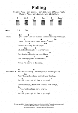 page one of Falling (Piano, Vocal & Guitar Chords)