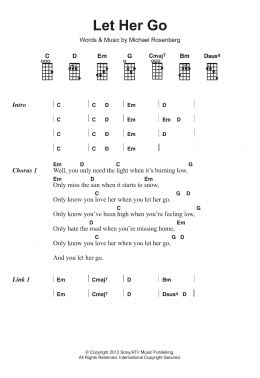 page one of Let Her Go (Piano, Vocal & Guitar Chords)