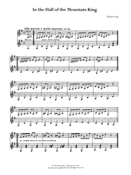 page one of In The Hall Of The Mountain King (Easy Guitar)