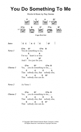 page one of You Do Something To Me (Guitar Chords/Lyrics)