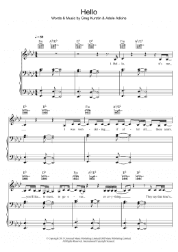 page one of Hello (Piano, Vocal & Guitar Chords)