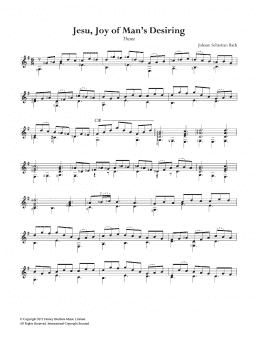 page one of Jesu, Joy Of Man's Desiring (Solo Guitar)