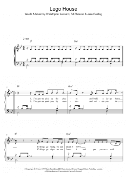 page one of Lego House (Easy Piano)