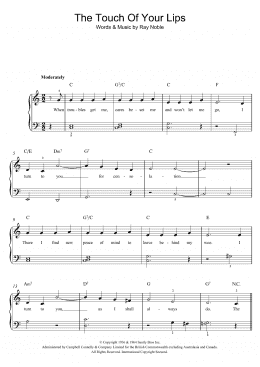 page one of The Touch Of Your Lips (Piano, Vocal & Guitar Chords)