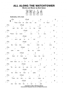 page one of All Along The Watchtower (Ukulele Chords/Lyrics)