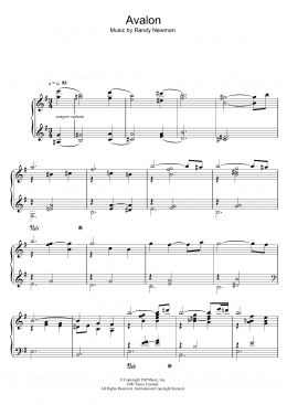 page one of Avalon (Piano Solo)