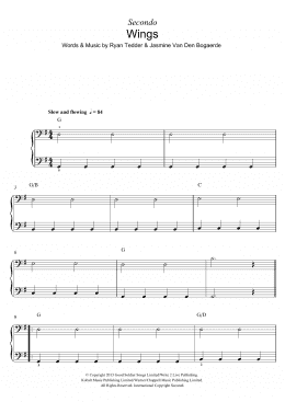 page one of Wings (Piano Duet)