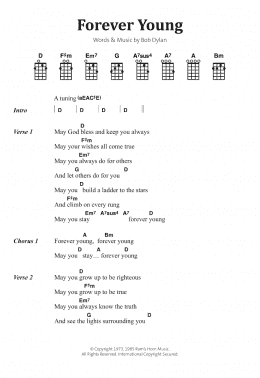 page one of Forever Young (Piano, Vocal & Guitar Chords)