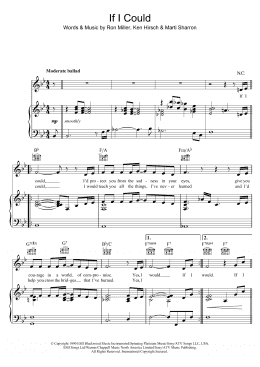 page one of If I Could (Piano, Vocal & Guitar Chords)