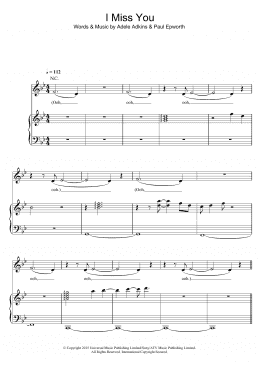 page one of I Miss You (Piano, Vocal & Guitar Chords)