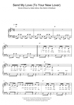 page one of Send My Love (To Your New Lover) (Easy Piano)