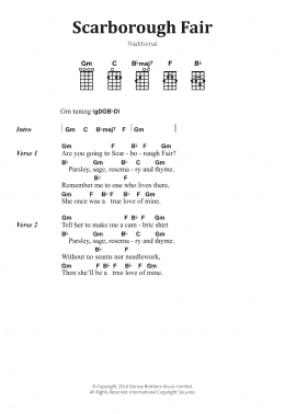 page one of Scarborough Fair (Banjo Chords/Lyrics)