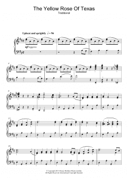 page one of The Yellow Rose Of Texas (Piano Solo)