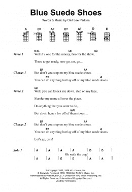 page one of Blue Suede Shoes (Guitar Chords/Lyrics)