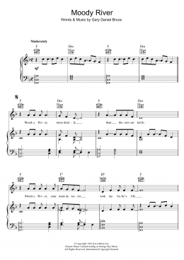 page one of Moody River (Piano, Vocal & Guitar Chords)