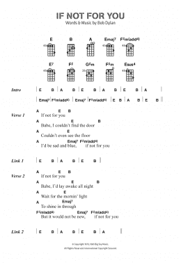 page one of If Not For You (Piano, Vocal & Guitar)