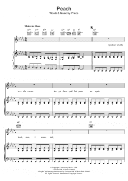 page one of Peach (Piano, Vocal & Guitar Chords)