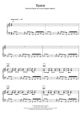 page one of Space (Piano, Vocal & Guitar Chords)