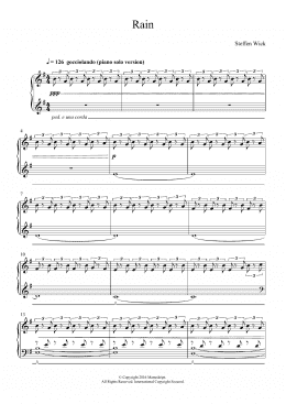 page one of Rain (Piano Solo)