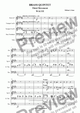 page one of Brass Quintet - 3rd mvmt.