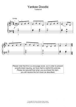 page one of Yankee Doodle (Easy Piano)