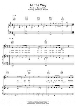 page one of All The Way (Piano, Vocal & Guitar Chords)