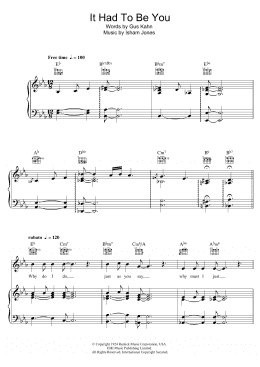 page one of It Had To Be You (Piano, Vocal & Guitar Chords)