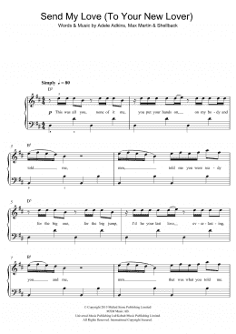 page one of Send My Love (To Your New Lover) (Piano, Vocal & Guitar Chords)