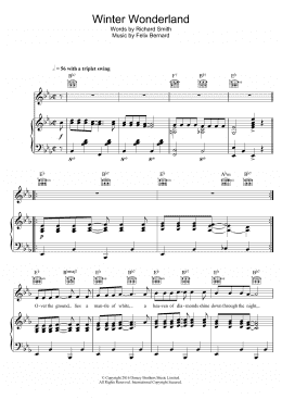 page one of Winter Wonderland (Piano, Vocal & Guitar Chords)