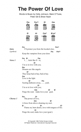 page one of The Power Of Love (Piano, Vocal & Guitar Chords)