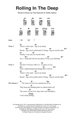 page one of Rolling In The Deep (Piano, Vocal & Guitar Chords)