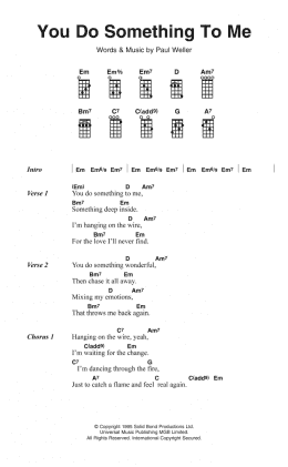 page one of You Do Something To Me (Piano, Vocal & Guitar Chords)