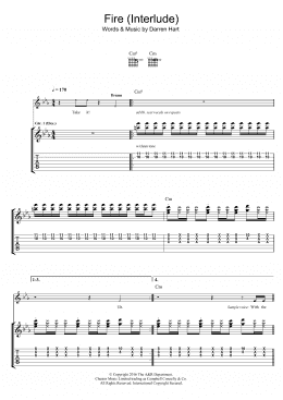 page one of Fire (Guitar Tab)