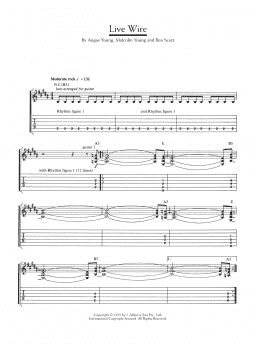 page one of Live Wire (Guitar Tab)