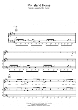 page one of My Island Home (Piano, Vocal & Guitar Chords)