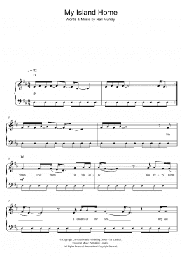 page one of My Island Home (Easy Piano)