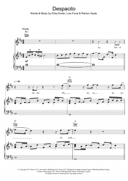 page one of Despacito (Piano, Vocal & Guitar Chords (Right-Hand Melody))