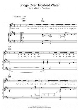 page one of Bridge Over Troubled Water (Piano, Vocal & Guitar Chords)