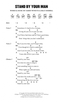 page one of Stand By Your Man (Guitar Chords/Lyrics)