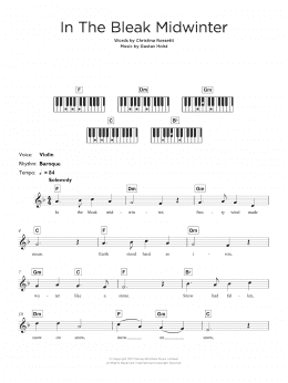 page one of In The Bleak Midwinter (Keyboard (Abridged))